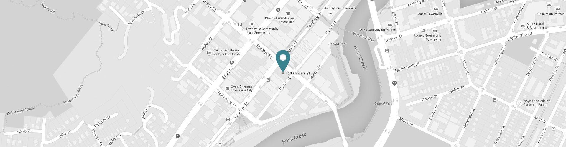 Pinned location of Energy Queensland head office in Townsville