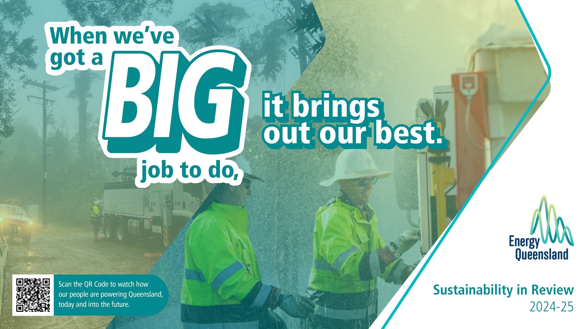 Cover page with text of When we've got a BIG job to do, it brings out our best