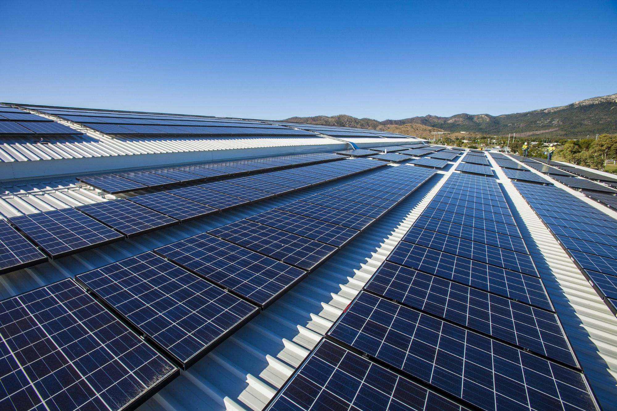 Solar panels at RSL Stadium Townsville