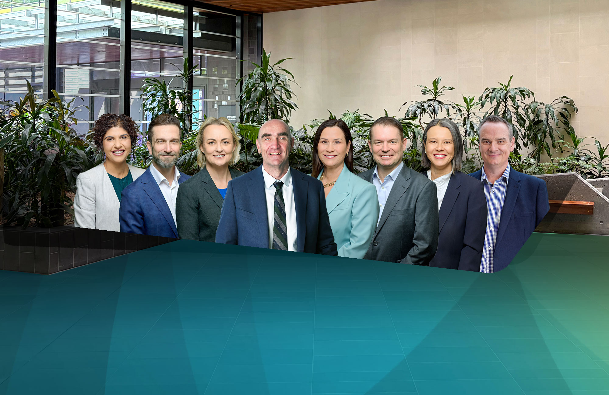 A montage of the Energy Queensland Executive Leadership team
